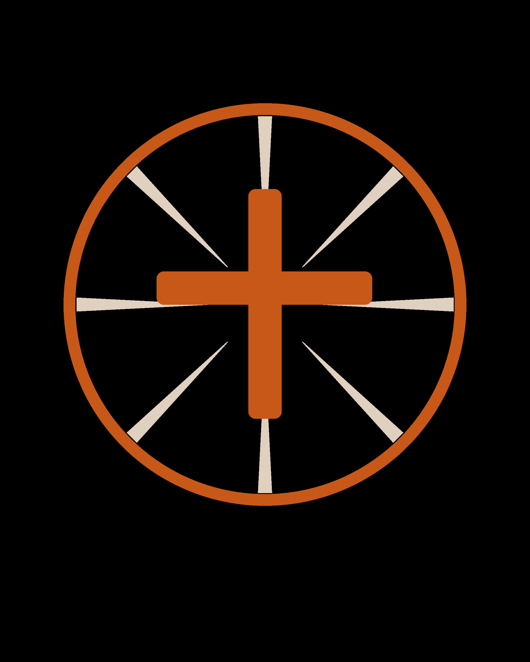 Saved & Shining logo watch face — black