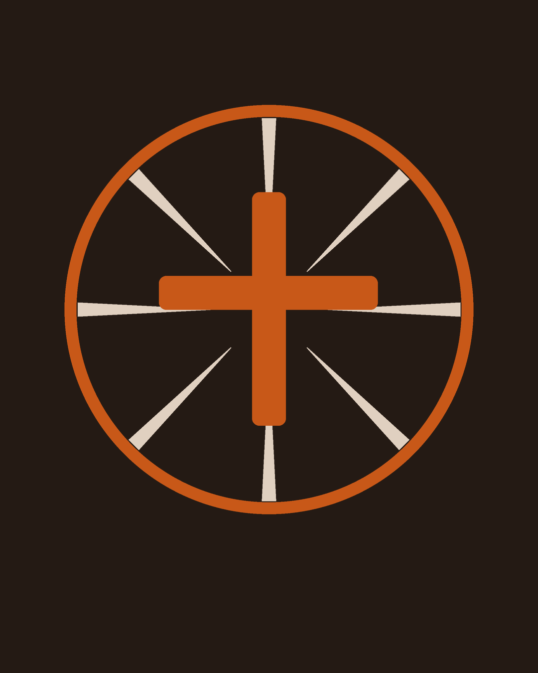 Saved & Shining logo watch face — warm dark